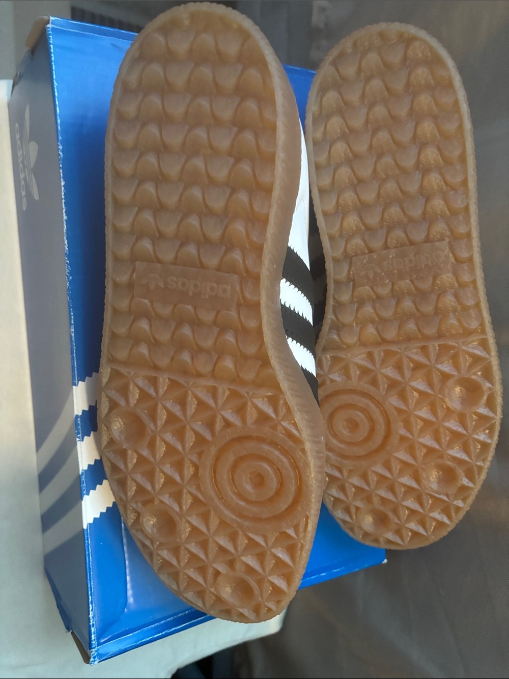 adidas Samba White Black Gum Classic Athletic Shoes - Picture 5 of 6